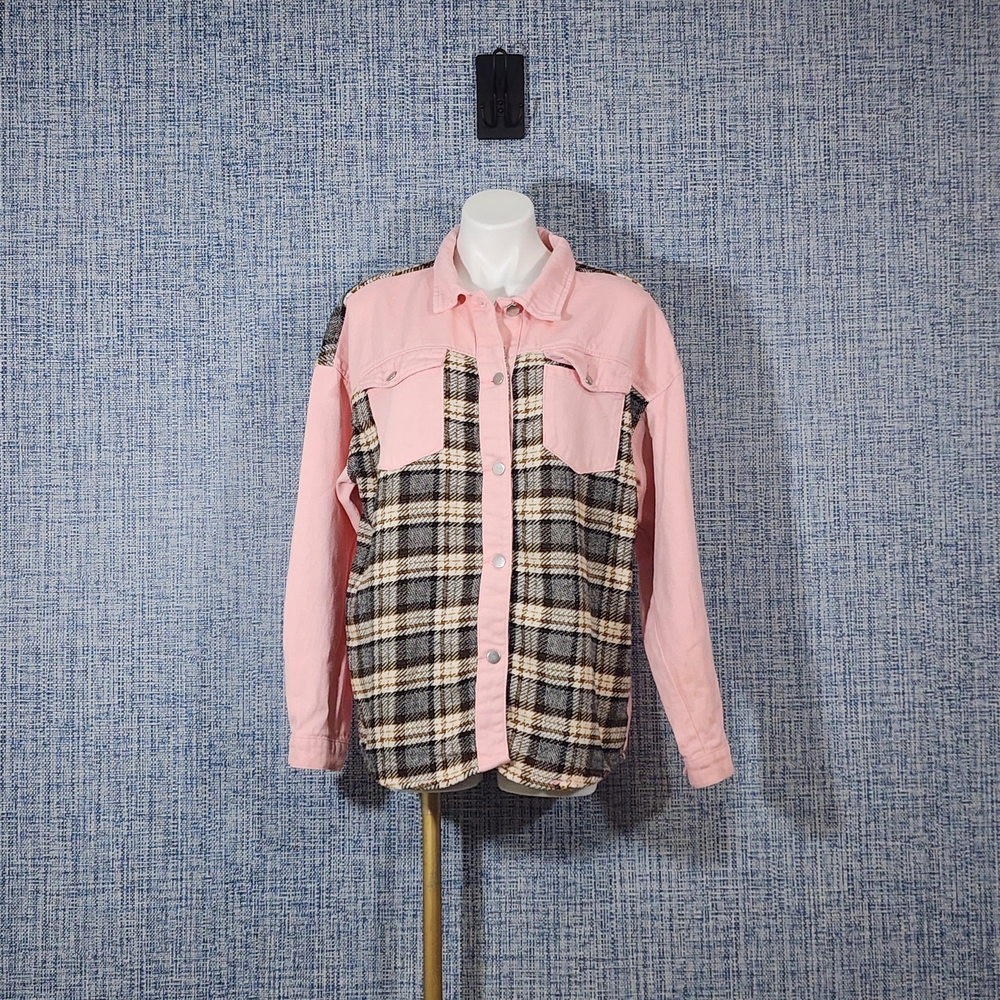 Pink and Plaid Womens Jacket